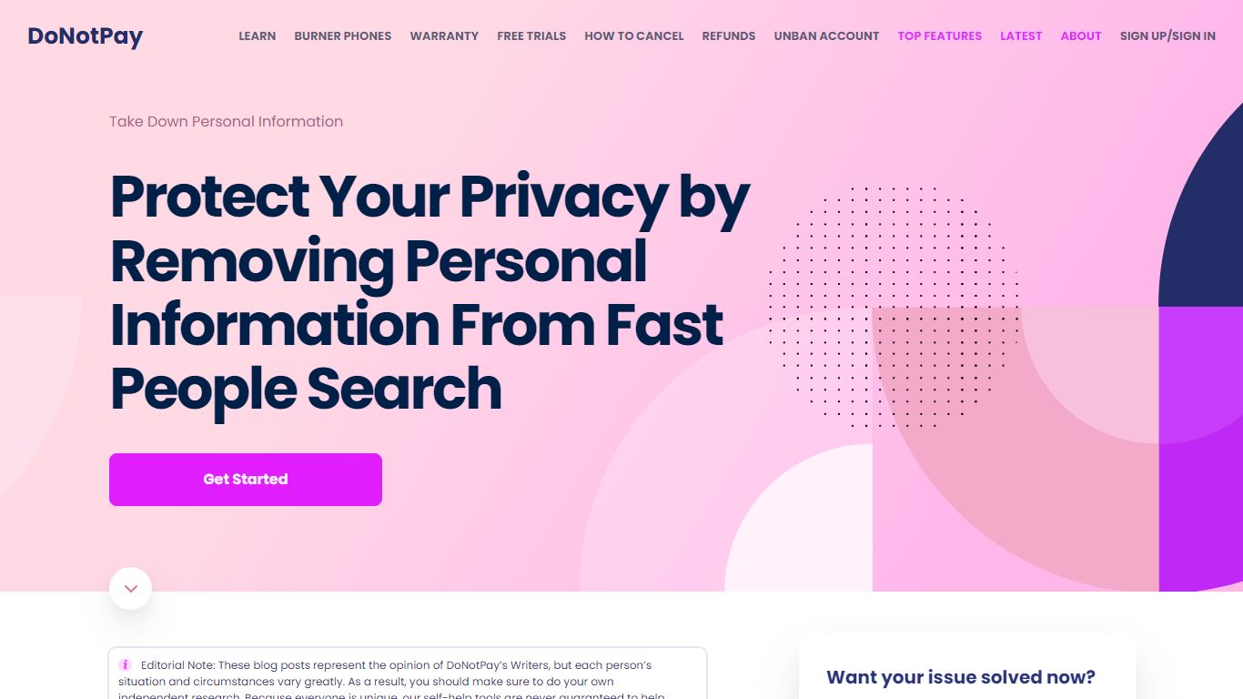 How to Remove Personal Information From Fast People Search ... - DoNotPay